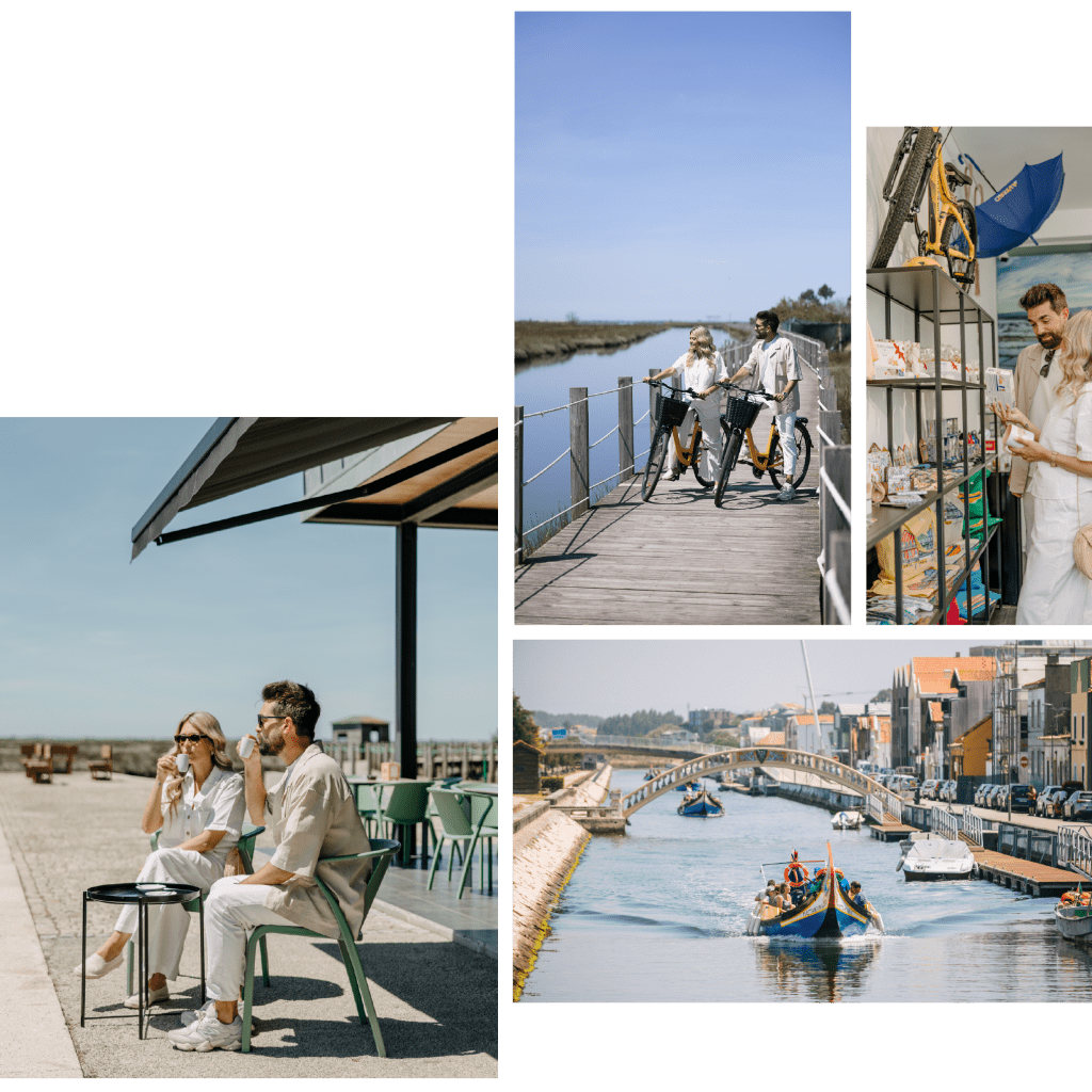 Serviços Discover Aveiro. Cais da Ribeira, Ride In Aveiro e Aveiro no Coração